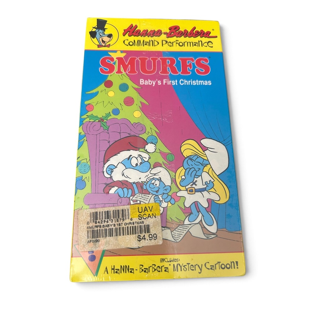 Vintage Smurfs Baby's First Christmas VHS 1990 Hanna-Barbera Brand New Sealed